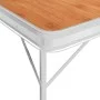 Mesa de camping plegable con 2 bancos aluminio marrón de vidaXL, Mobiliario de camping - Ref: Foro24-48182, Precio: 100,37 €,...