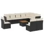 Set de sofás de jardín 11 pzas y cojines ratán sintético negro de , Conjuntos de jardín - Ref: Foro24-3256028, Precio: 612,01...