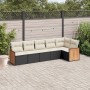 Set de sofás de jardín 6 piezas y cojines ratán sintético negro de , Conjuntos de jardín - Ref: Foro24-3260068, Precio: 383,5...