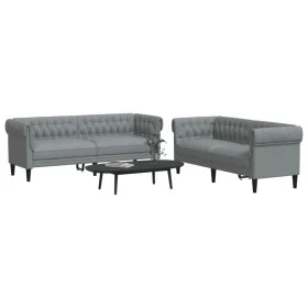 Juego de sofás 2 piezas tela gris claro de , Sofás - Ref: Foro24-3209200, Precio: 499,68 €, Descuento: %