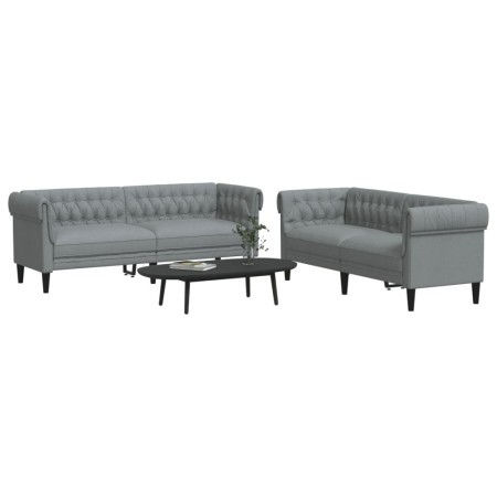 Juego de sofás 2 piezas tela gris claro de , Sofás - Ref: Foro24-3209200, Precio: 536,33 €, Descuento: %