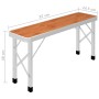 Mesa de camping plegable con 2 bancos aluminio marrón de vidaXL, Mobiliario de camping - Ref: Foro24-48182, Precio: 96,32 €, ...