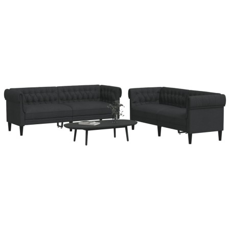 Juego de sofás 2 piezas tela negro de , Sofás - Ref: Foro24-3209202, Precio: 636,31 €, Descuento: %