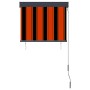 Estor enrollable de exterior naranja y marrón 80x250 cm de vidaXL, Persianas y estores - Ref: Foro24-145954, Precio: 39,46 €,...