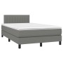 Cama box spring con colchón y LED tela marrón oscuro 120x190 cm de , Camas y somieres - Ref: Foro24-3270054, Precio: 406,91 €...