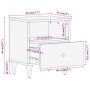 Mesitas de noche 2 uds madera maciza de mango 40x33x46 cm de , Mesitas de noche - Ref: Foro24-358255, Precio: 75,71 €, Descue...