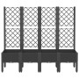 Jardinera con enrejado PP negro 160x40x142 cm de , Maceteros y jardineras - Ref: Foro24-367933, Precio: 153,31 €, Descuento: %