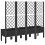 Jardinera con enrejado PP negro 160x40x142 cm de , Maceteros y jardineras - Ref: Foro24-367933, Precio: 153,31 €, Descuento: %