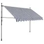 Manual retractable awning with blue and white LED 300 cm by vidaXL, Awnings - Ref: Foro24-145845, Price: 92,15 €, Discount: %