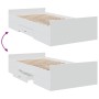 Cama con cajones madera de ingeniería blanca 75x190 cm de , Camas y somieres - Ref: Foro24-3280349, Precio: 114,61 €, Descuen...