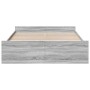 Cama con cajones madera ingeniería gris Sonoma 150x200 cm de , Camas y somieres - Ref: Foro24-3280291, Precio: 149,87 €, Desc...