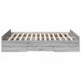 Cama con cajones madera ingeniería gris Sonoma 150x200 cm de , Camas y somieres - Ref: Foro24-3280291, Precio: 149,87 €, Desc...