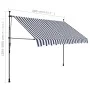 Manual retractable awning with blue and white LED 300 cm by vidaXL, Awnings - Ref: Foro24-145845, Price: 92,15 €, Discount: %