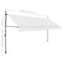 Toldo manual retráctil con LED crema 400 cm de vidaXL, Toldos - Ref: Foro24-145875, Precio: 108,71 €, Descuento: %