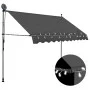 Toldo manual retráctil con LED gris antracita 300 cm de vidaXL, Toldos - Ref: Foro24-145866, Precio: 97,22 €, Descuento: %