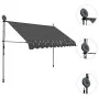 Toldo manual retráctil con LED gris antracita 300 cm de vidaXL, Toldos - Ref: Foro24-145866, Precio: 97,22 €, Descuento: %