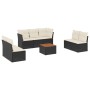 Set de sofás de jardín 8 piezas y cojines ratán sintético negro de , Conjuntos de jardín - Ref: Foro24-3255895, Precio: 446,8...