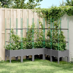 Jardinera con enrejado PP gris claro 160x120x142,5 cm de , Maceteros y jardineras - Ref: Foro24-367967, Precio: 99,81 €, Desc...