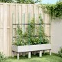 Jardinera con enrejado PP blanco 120x40x142,5 cm de , Maceteros y jardineras - Ref: Foro24-367959, Precio: 58,15 €, Descuento: %