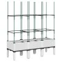 Jardinera con enrejado PP blanco 120x40x142,5 cm de , Maceteros y jardineras - Ref: Foro24-367959, Precio: 58,15 €, Descuento: %