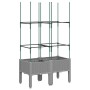 Jardinera con enrejado PP gris claro 80x40x142,5 cm de , Maceteros y jardineras - Ref: Foro24-367952, Precio: 42,00 €, Descue...