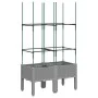 Jardinera con enrejado PP gris claro 80x40x142,5 cm de , Maceteros y jardineras - Ref: Foro24-367952, Precio: 41,20 €, Descue...