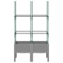 Jardinera con enrejado PP gris claro 80x40x142,5 cm de , Maceteros y jardineras - Ref: Foro24-367952, Precio: 42,00 €, Descue...