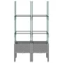 Jardinera con enrejado PP gris claro 80x40x142,5 cm de , Maceteros y jardineras - Ref: Foro24-367952, Precio: 41,20 €, Descue...