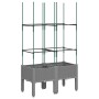 Jardinera con enrejado PP gris claro 80x40x142,5 cm de , Maceteros y jardineras - Ref: Foro24-367952, Precio: 42,00 €, Descue...
