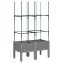 Jardinera con enrejado PP gris claro 80x40x142,5 cm de , Maceteros y jardineras - Ref: Foro24-367952, Precio: 41,20 €, Descue...