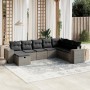 Set de sofás de jardín 8 pzas y cojines ratán sintético gris de , Conjuntos de jardín - Ref: Foro24-3264516, Precio: 495,68 €...