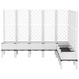 Jardinera con enrejado PP blanco 200x160x142 cm de , Maceteros y jardineras - Ref: Foro24-367944, Precio: 241,31 €, Descuento: %