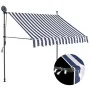 Toldo manual retráctil con LED azul y blanco 150 cm de vidaXL, Toldos - Ref: Foro24-145842, Precio: 70,30 €, Descuento: %
