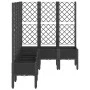 Jardinera con enrejado PP negro 160x120x142 cm de , Maceteros y jardineras - Ref: Foro24-367938, Precio: 200,36 €, Descuento: %