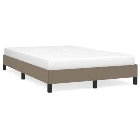 Estructura de cama tela gris taupe 120x190 cm de , Camas y somieres - Ref: Foro24-379486, Precio: 94,69 €, Descuento: %