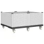 Jardinera con ruedas PP blanco 100x80x54 cm de , Maceteros y jardineras - Ref: Foro24-367992, Precio: 169,65 €, Descuento: %