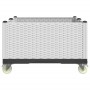 Jardinera con ruedas PP blanco 100x80x54 cm de , Maceteros y jardineras - Ref: Foro24-367992, Precio: 172,52 €, Descuento: %