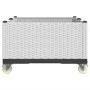 Jardinera con ruedas PP blanco 100x80x54 cm de , Maceteros y jardineras - Ref: Foro24-367992, Precio: 169,65 €, Descuento: %