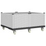 Jardinera con ruedas PP blanco 100x80x54 cm de , Maceteros y jardineras - Ref: Foro24-367992, Precio: 172,52 €, Descuento: %