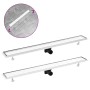Desagüe de ducha con cubierta 2 en 1 acero inoxidable 103x14 cm de vidaXL, Desagües - Ref: Foro24-146011, Precio: 60,75 €, De...