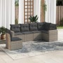 Set de muebles de jardín 6 pzas y cojines ratán sintético gris en Conjuntos de jardín | Comprar online en Foru.es