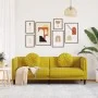 Sofá con cojines 3 plazas terciopelo amarillo de , Sofás - Ref: Foro24-372648, Precio: 248,13 €, Descuento: %