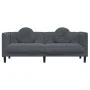 Sofá con cojines 3 plazas terciopelo gris oscuro de , Sofás - Ref: Foro24-372643, Precio: 277,01 €, Descuento: %