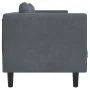 Sofá con cojines 3 plazas terciopelo gris oscuro de , Sofás - Ref: Foro24-372643, Precio: 277,01 €, Descuento: %