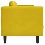 Sofá con cojines 3 plazas terciopelo amarillo de , Sofás - Ref: Foro24-372648, Precio: 248,13 €, Descuento: %