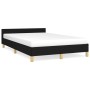 Estructura de cama con cabecero tela negro 120x190 cm de , Camas y somieres - Ref: Foro24-379536, Precio: 115,07 €, Descuento: %