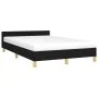 Estructura de cama con cabecero tela negro 120x190 cm de , Camas y somieres - Ref: Foro24-379536, Precio: 97,14 €, Descuento: %