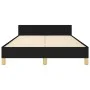 Estructura de cama con cabecero tela negro 120x190 cm de , Camas y somieres - Ref: Foro24-379536, Precio: 97,14 €, Descuento: %