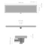 Desagüe de ducha con cubierta 2 en 1 acero inoxidable 103x14 cm de vidaXL, Desagües - Ref: Foro24-146011, Precio: 60,75 €, De...