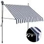 Toldo manual retráctil con LED azul y blanco 200 cm de vidaXL, Toldos - Ref: Foro24-145843, Precio: 89,60 €, Descuento: %